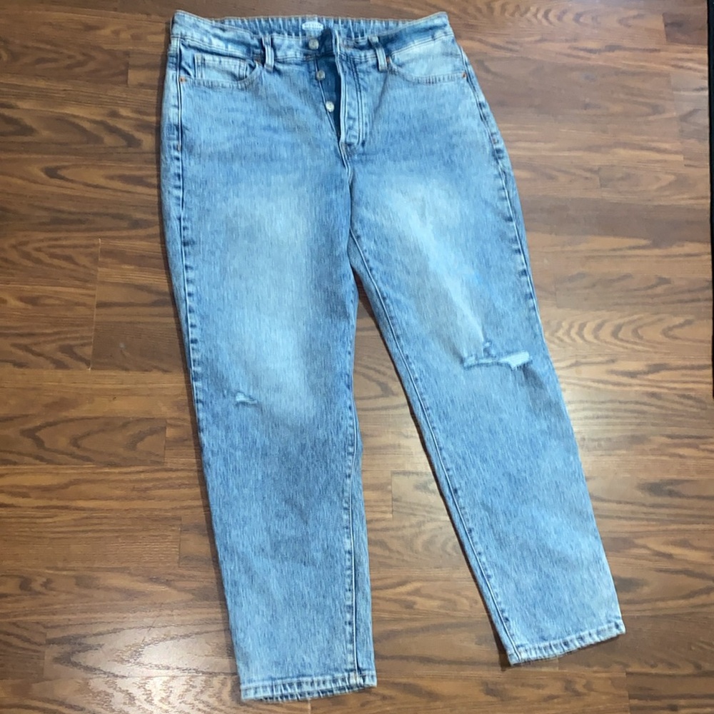 Old navy high rise straight buttonfly jeans destroyed - Picture 1 of 7